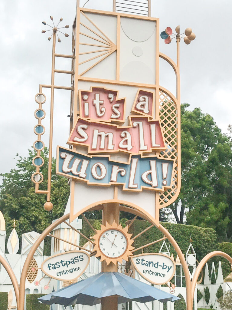 "it's a small world" at Disneyland.