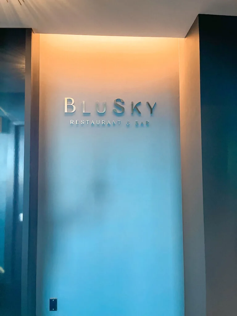 Entrance to Blu Sky Bar at Radisson Blu Anaheim.
