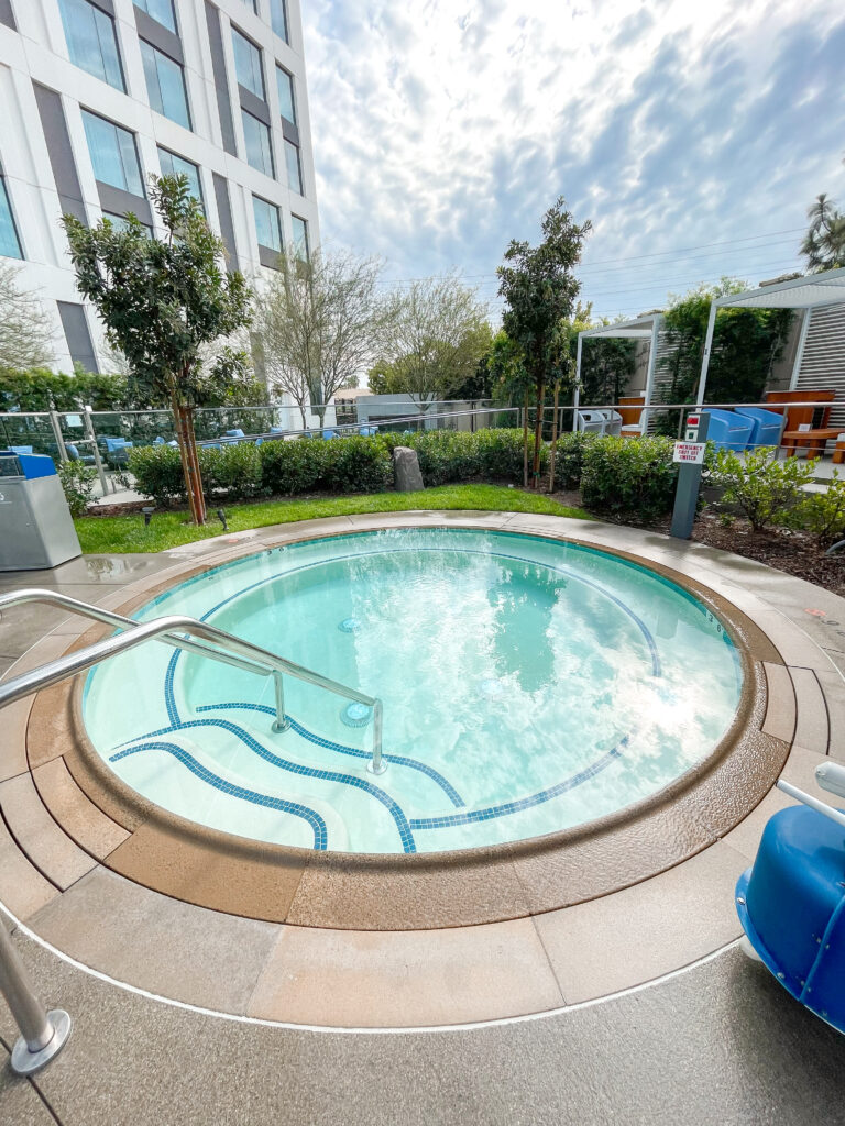 Hot tub at Radisson Blu Anaheim.