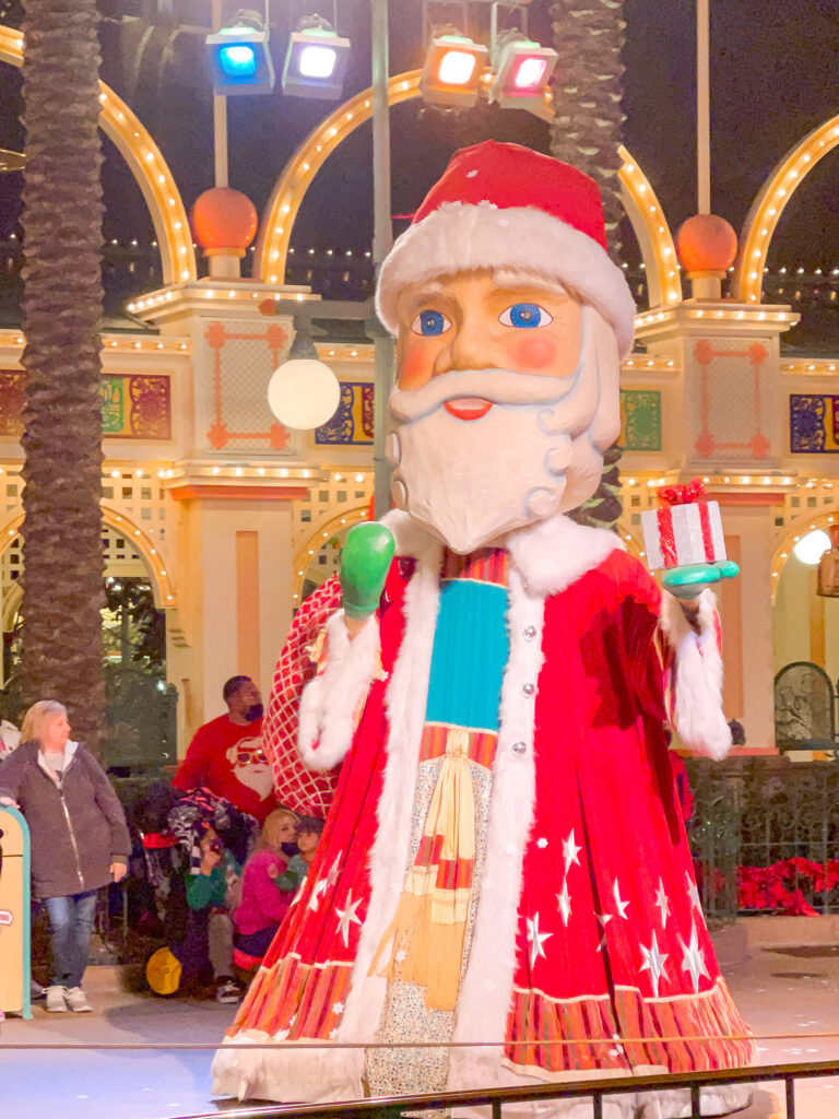 Santa Claus float in the Disneyland Christmas Parade.