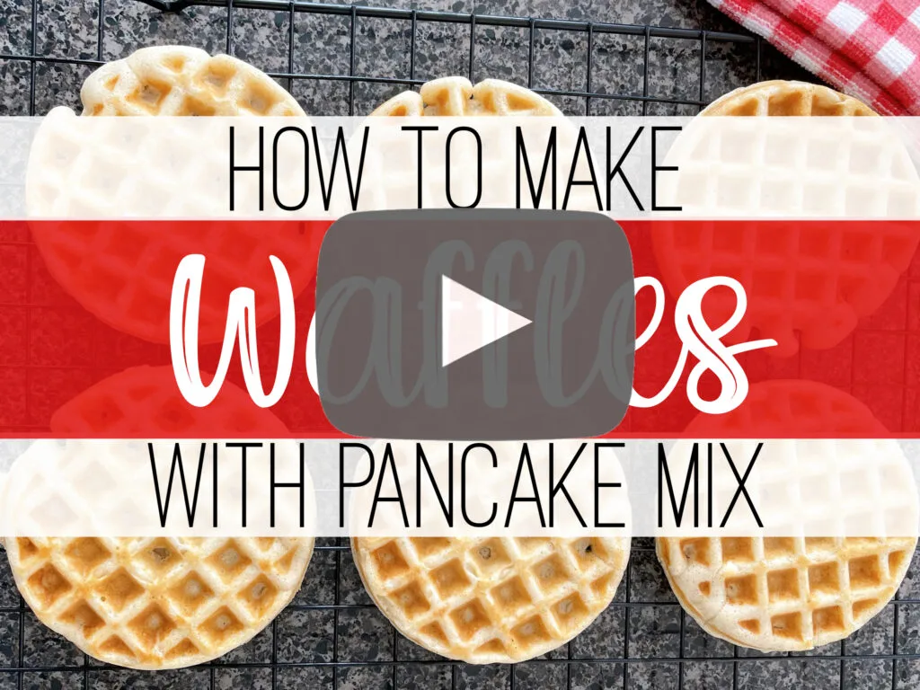 YouTube thumbnail for How to Make Waffles with Pancake Mix.