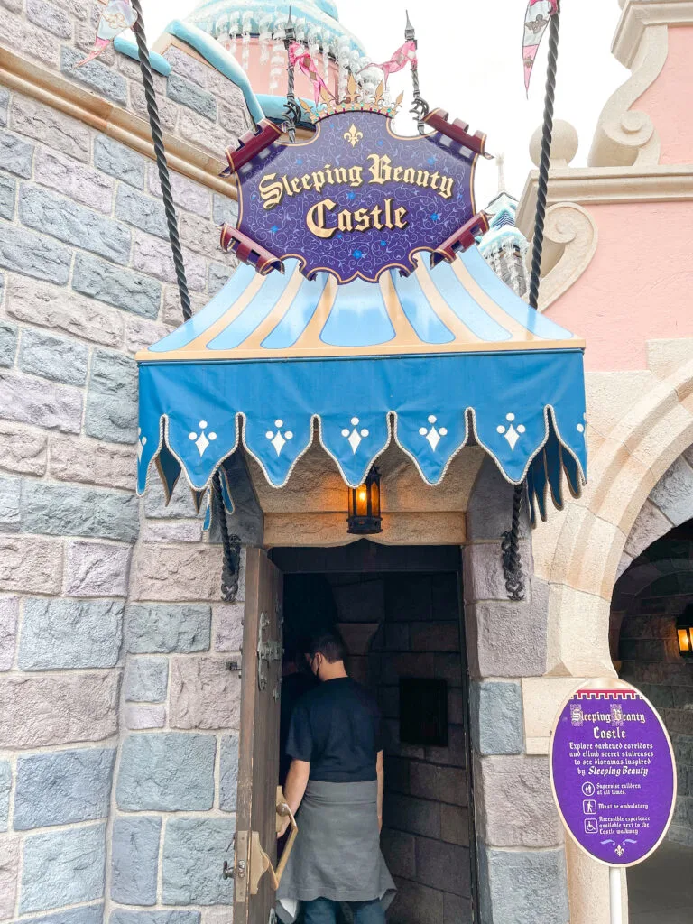 Entrance to Sleeping Beauty Castle walkthrough.