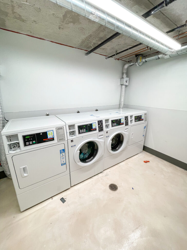 Guest laundry room on the 11th floor.