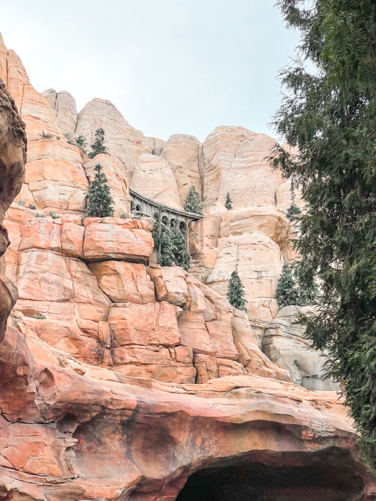 Scenery while riding Radiator Springs Racers at Disneyland.