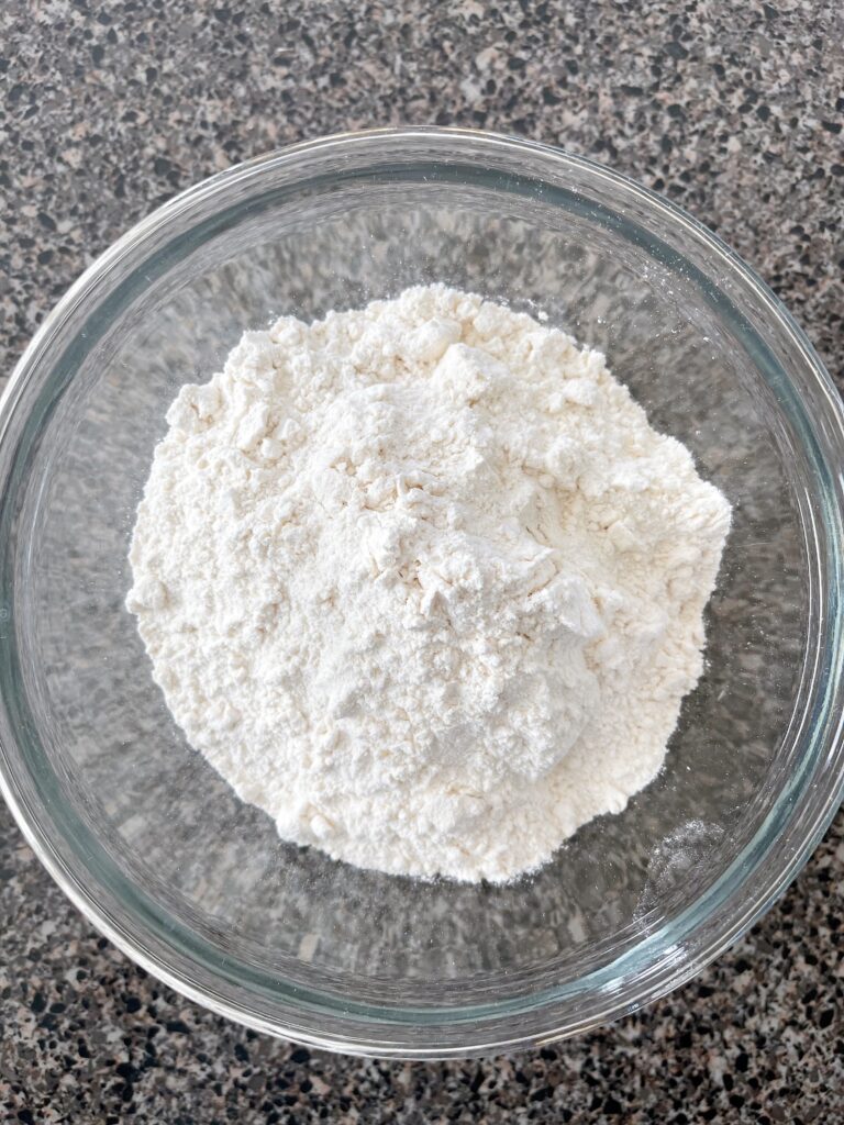 A bowl of all-purpose flour.