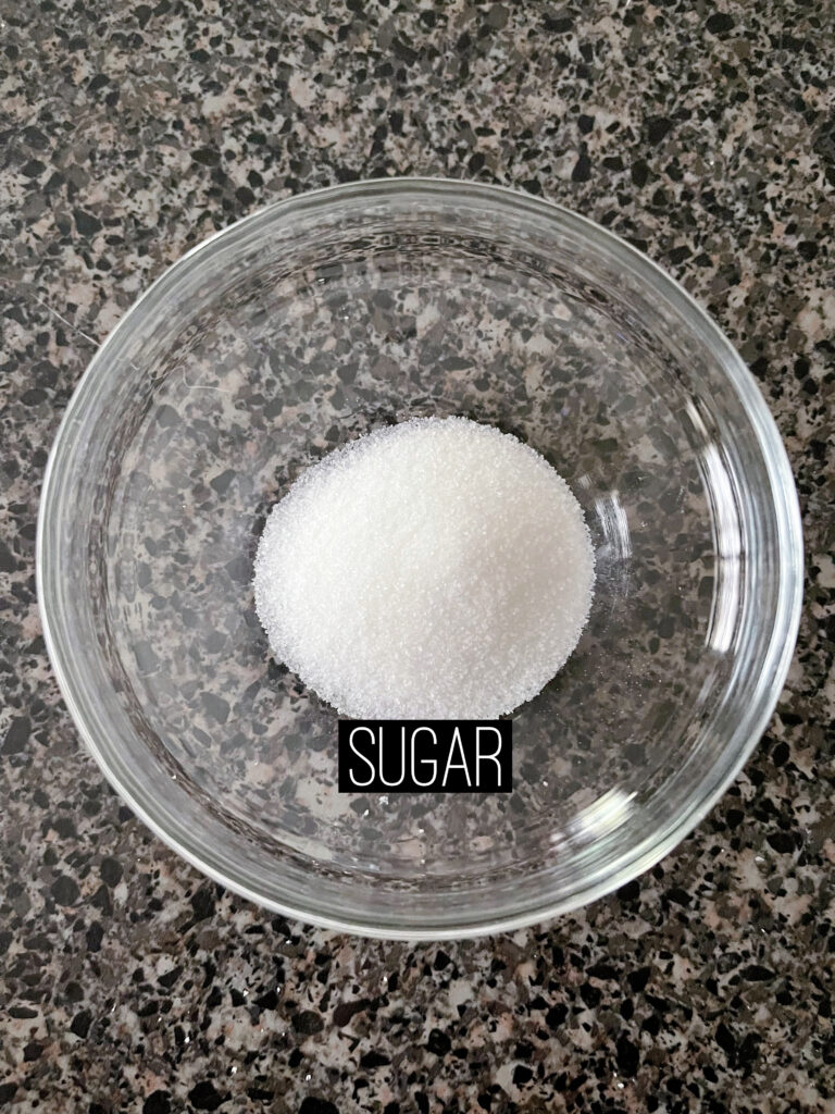 A dish of sugar.