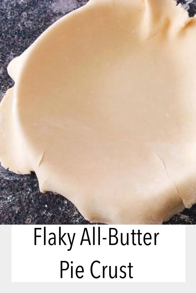 A flaky all butter pie crust.
