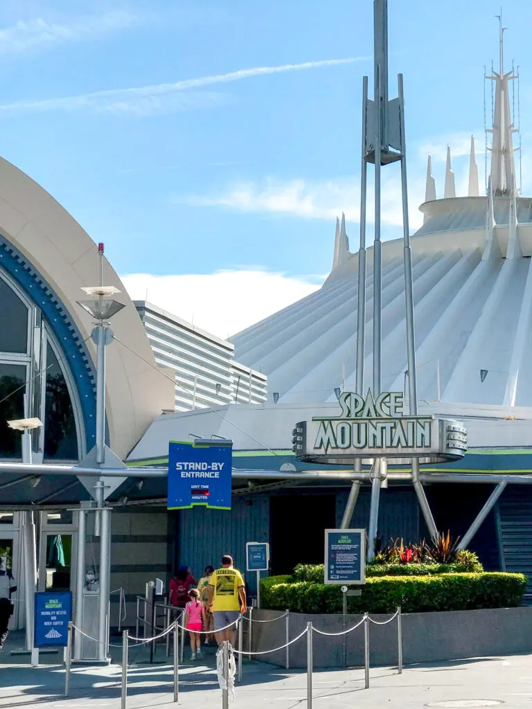 Entrance to Space Mountain at Magic Kingdom.