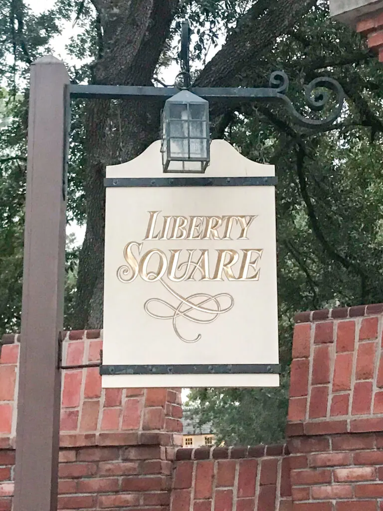 Entrance to Liberty Square at Disney World's Magic Kingdom.
