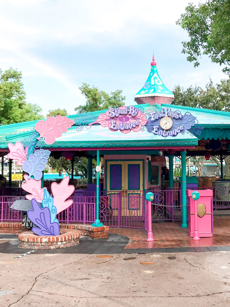 Entrance to Mad Tea Party at Disney World.