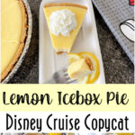 Pinterest image for Lemon Icebox Pie.