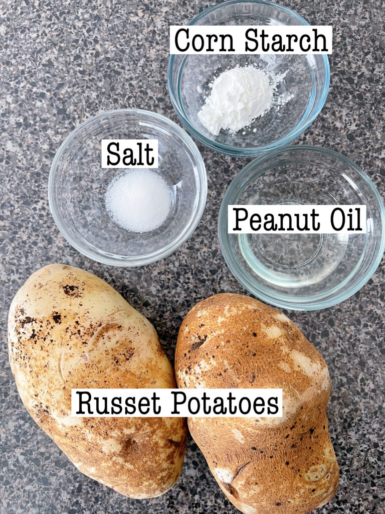 Ingredients for air fryer potatoes.