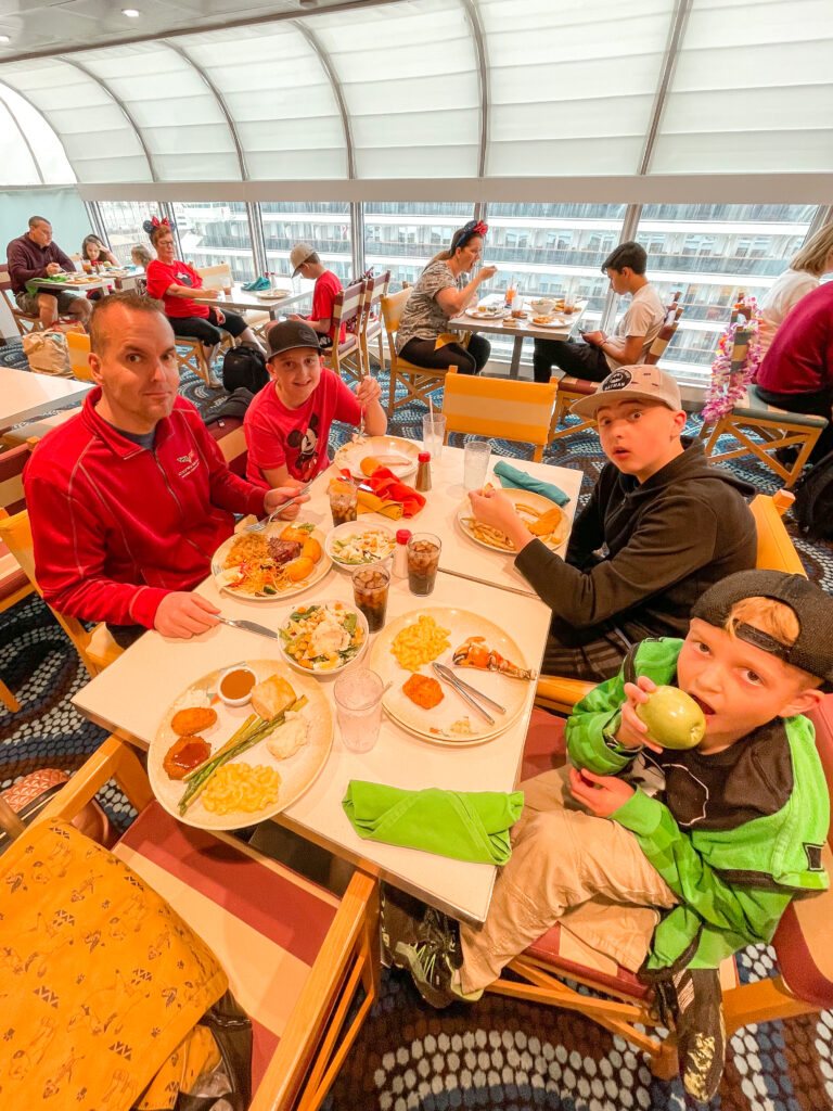 Eating lunch at Cabanas on the Disney Wonder.