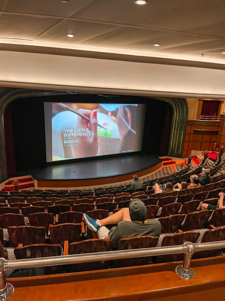 Inside the Buena Vista Theater on the Disney Dream.