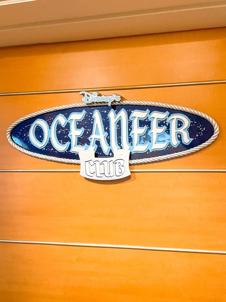 Oceaneer Club on the Disney Wonder.