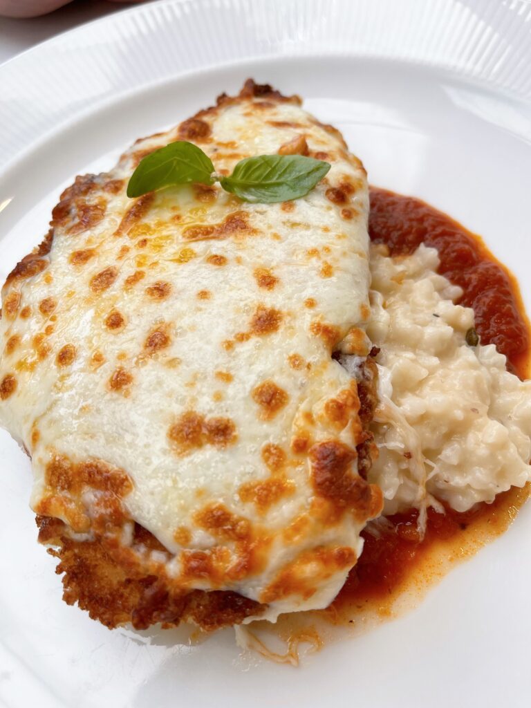 Parmesan crusted chicken from Palo on the Disney Magic cruise ship.