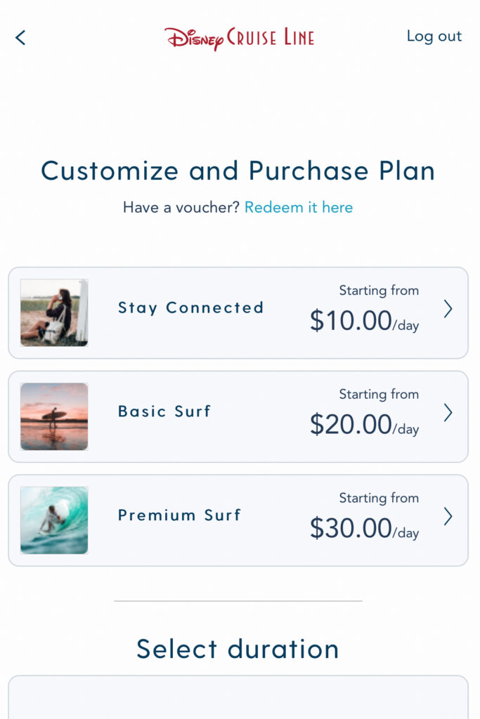 New Disney Cruise Wi-Fi packages and prices.