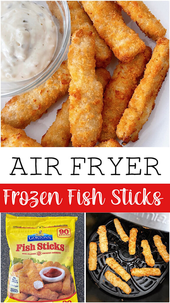 Pinterest Image for Air Fryer Frozen Fish Sticks.