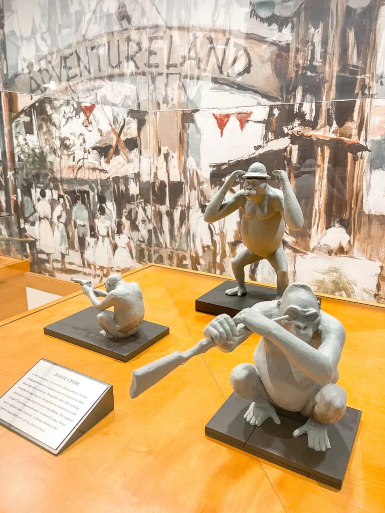 Jungle Book artifacts inside Adventure Tower at the Disneyland Hotel.