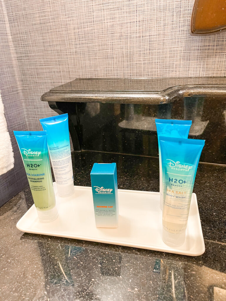 Toiletry products used at Disney Resort Hotels.