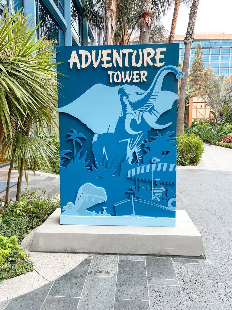 Adventure Tower at the Disneyland hotel.