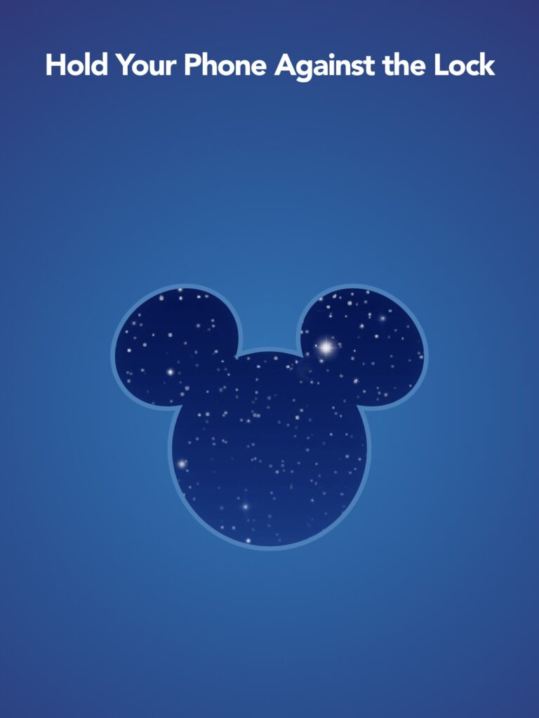 Room key for the Disneyland Hotel on the Disneyland app.