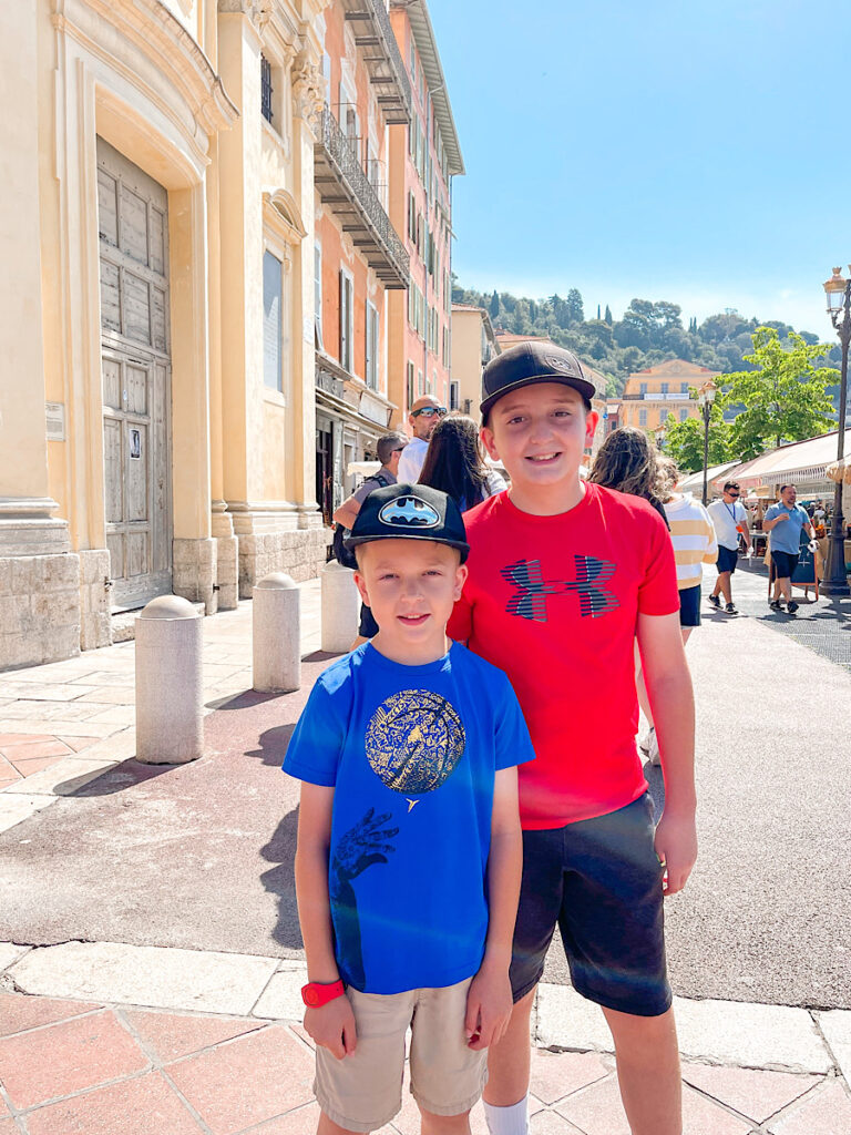 Two kids in Nice, France.