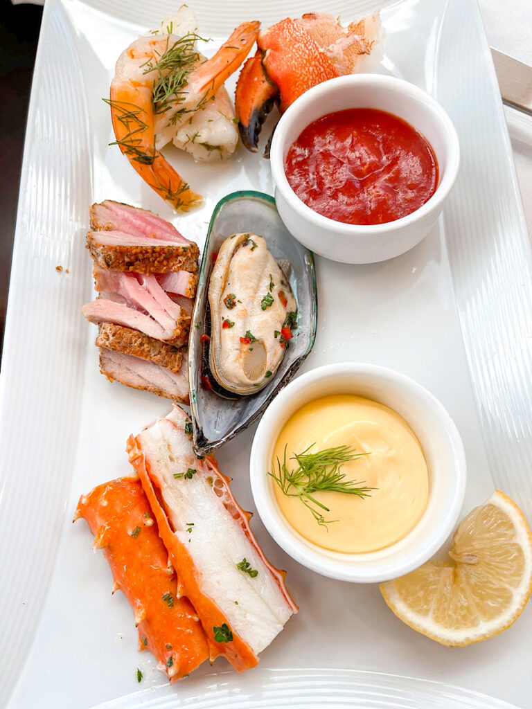 The seafood antipasti plat from Palo on the Disney Magic.