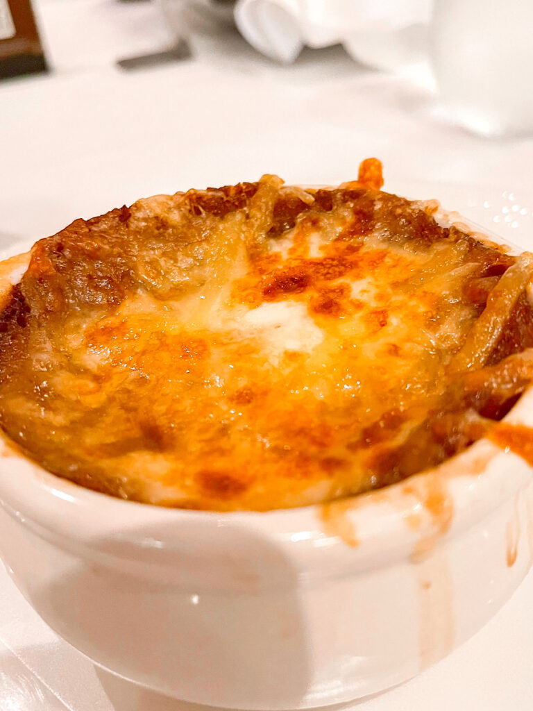 French Onion Soup from Lumiere's on the Disney Magic.
