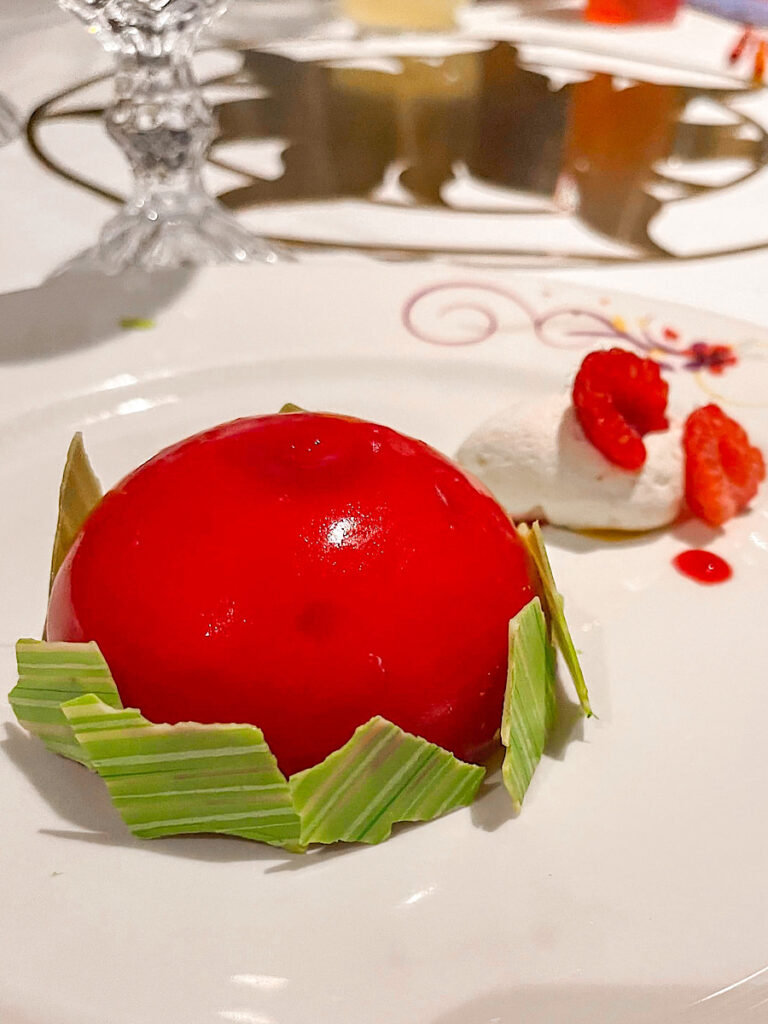 Lemon-Raspberry Mousse Bombe from Rapunzel's Royal Table.