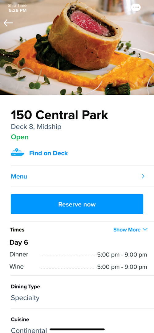 Royal Caribbean 150 Central Park Menu - The Mommy Mouse Clubhouse