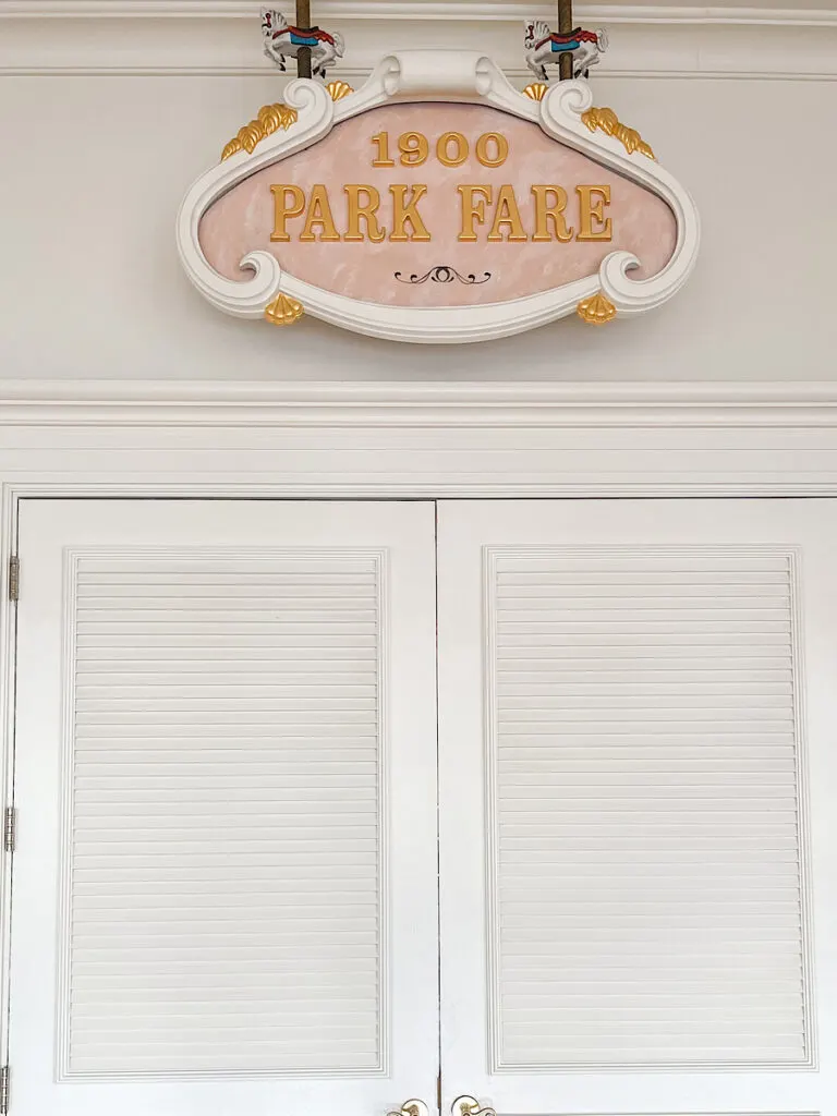 Entrance to 1900 Park Fare at Grand Floridian Resort.
