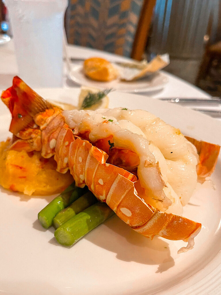 Oven-Baked Lobster Tail from Lumiere's on the Disney Magic.