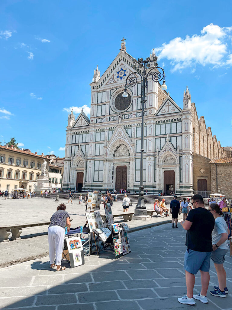 A piazza in Florence, Italy.