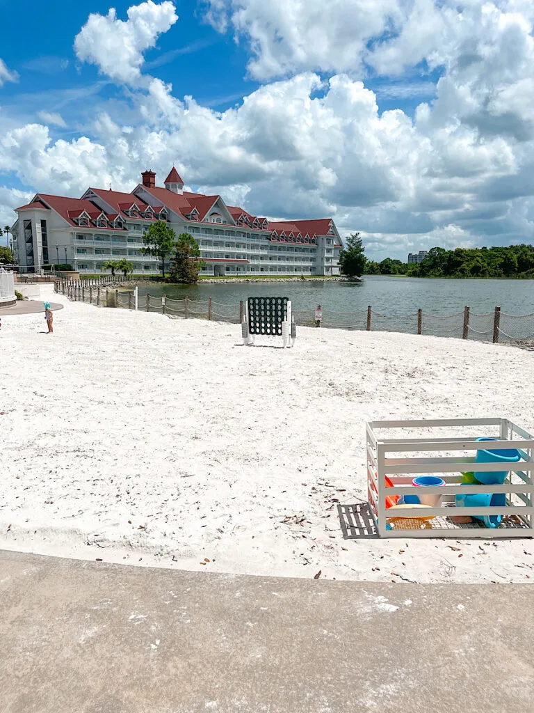 Giant Connect 4 Game and beach toys at Grand Floridian.