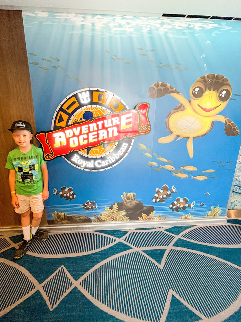Entrance to Adventure Ocean Kids Club on Royal Caribbean Harmony of the Seas.