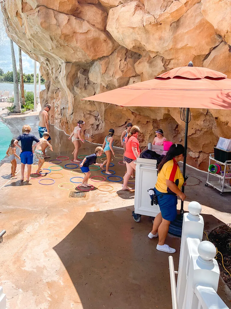 Poolside activity at Grand Floridian.