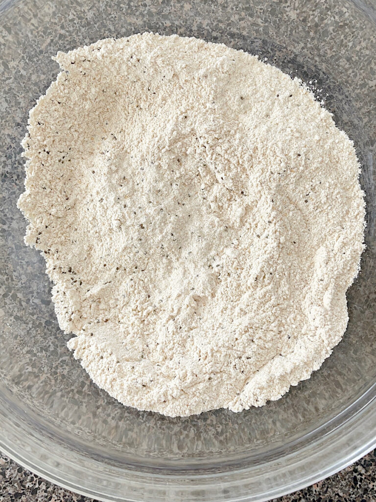 Kodiak pancake mix whisked together with chia seeds.