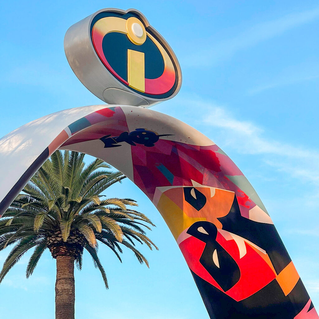 Entrance to Incredicoaster at Disneyland.