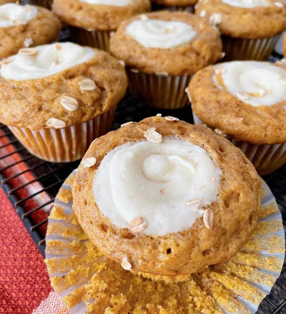 Starbucks Pumpkin Muffins with cream cheese filling.