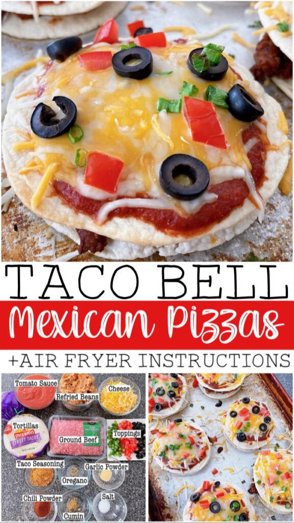 A homemade Taco Bell Mexican Pizza topped with black olives.