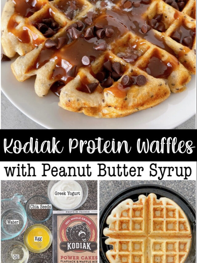 Kodiak Protein Waffles with Peanut Butter Syrup