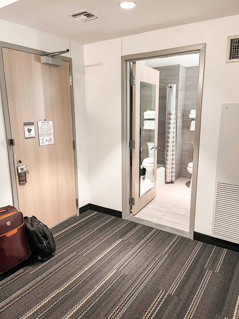 Entry way of a King Bunk Suite at Kalahari Resort in Texas.