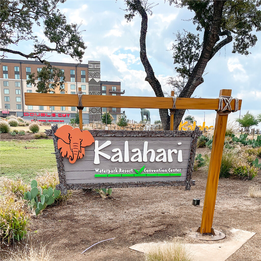 Entrance to Kalahari Resort in Round Rock Texas.