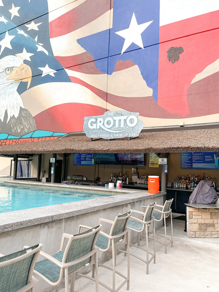 Grotto Outdoor Swim-Up Bar & Pool - The outdoor version of the swim-up bar at Kalahari Texas.