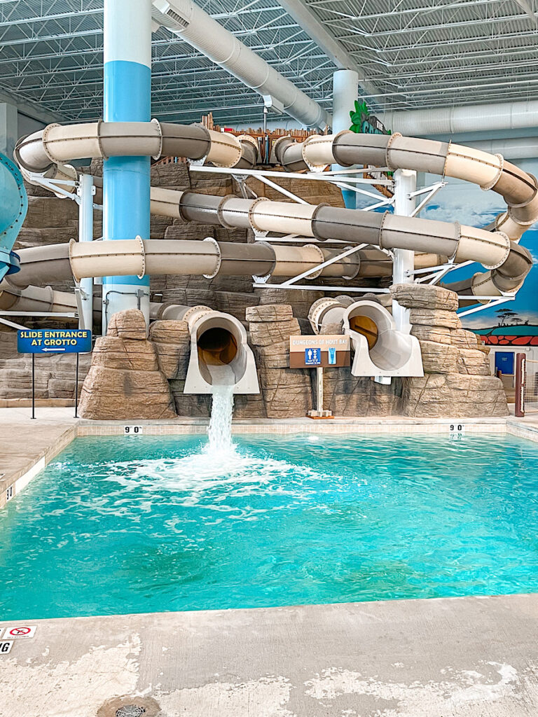 Waterslides at Kalahari Resort in Texas.