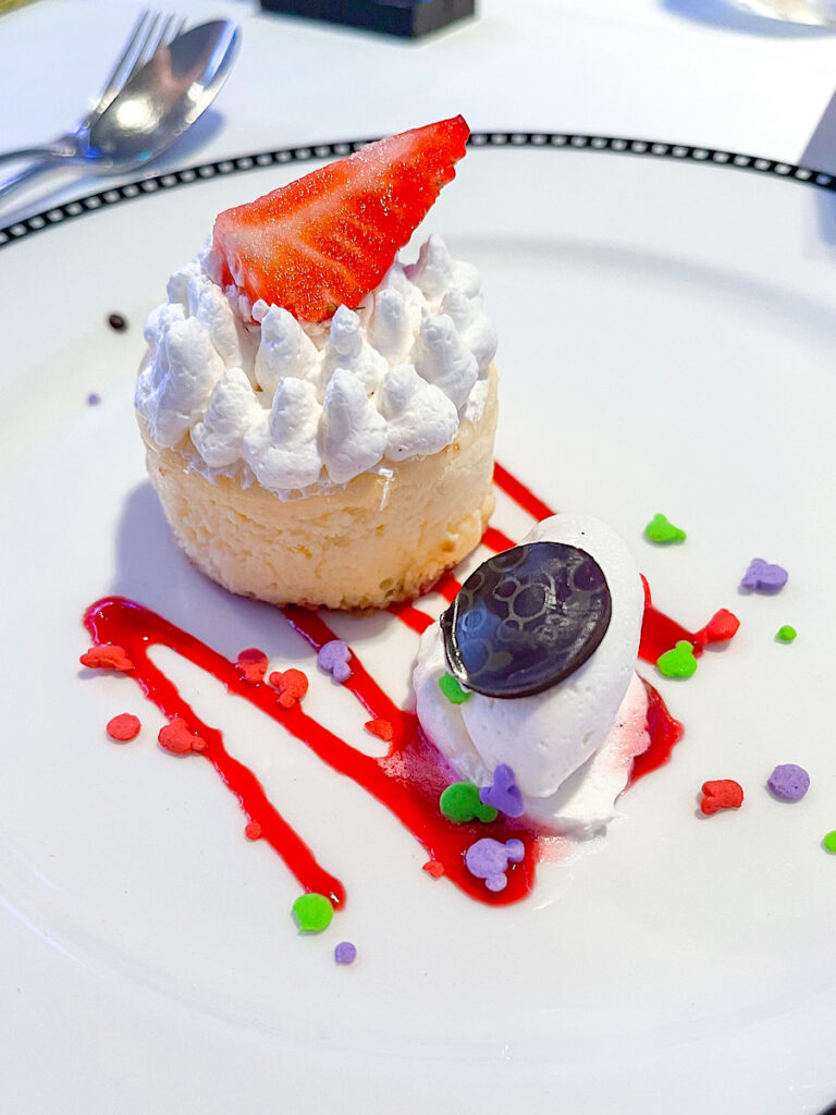 Cheesecake from the Kids Menu at Animator's Palate on the Disney Magic.