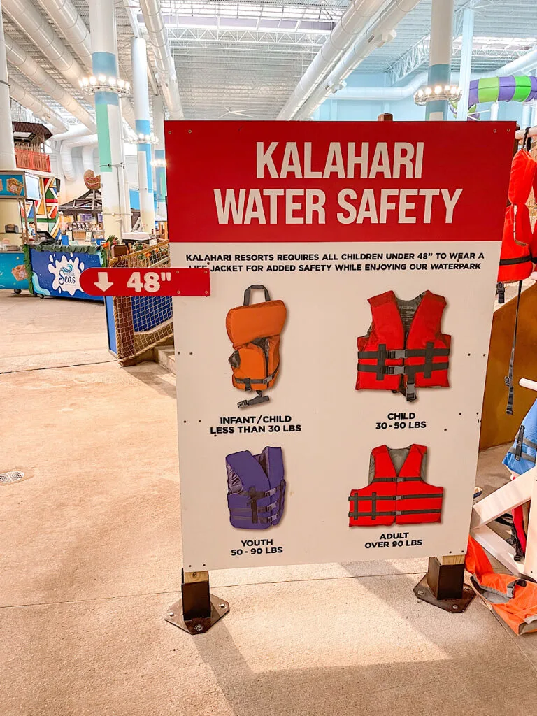 Kalahari life jacket requirements.