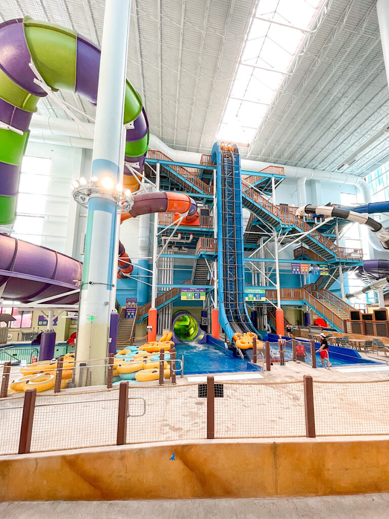 Tube slides at Kalahari resort in Texas.