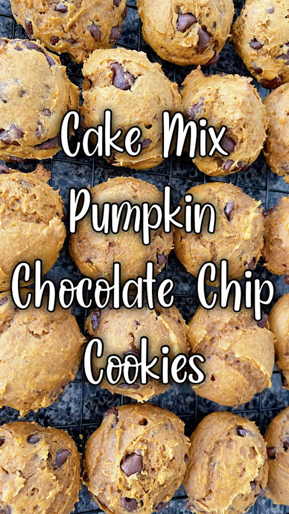 Cake Mix Pumpkin Chocolate Chip Cookies.